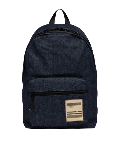 Backpack In Raw Denim With Zipper