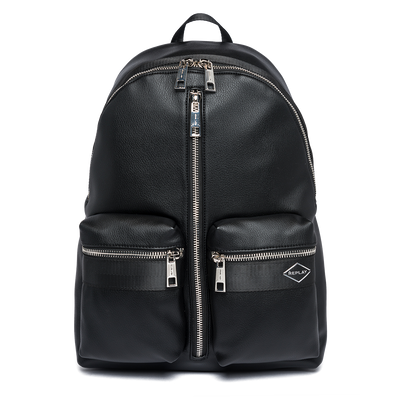 BACKPACK WITH HAMMERED EFFECT AND ZIPPER