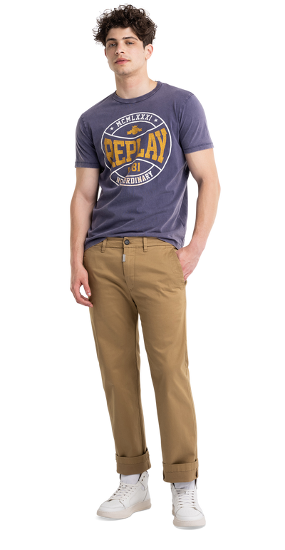 JERSEY T-SHIRT WITH COLLEGE PRINT