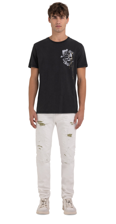 T-SHIRT WITH SKULL PRINT