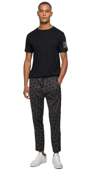 Black skinny fit joggers top
