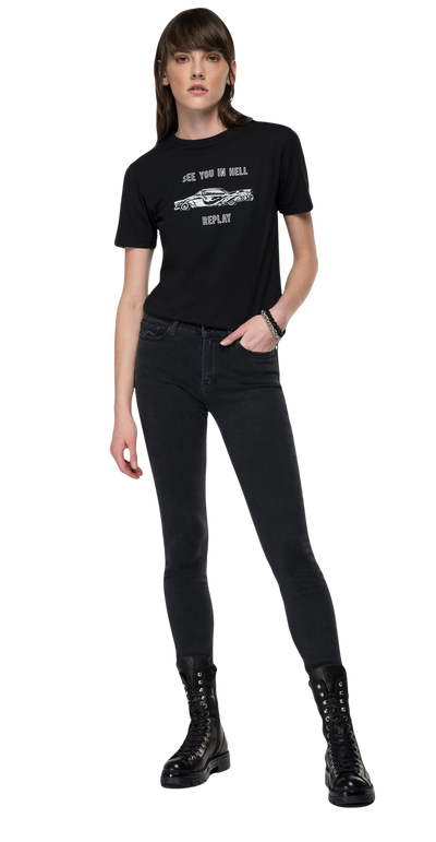 SLIM FIT SEE YOU IN HELL REPLAY T-SHIRT