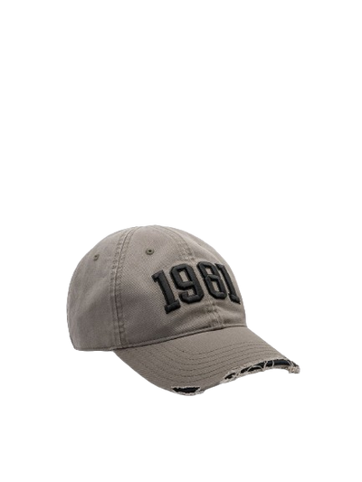 Twill Baseball Cap With Rips