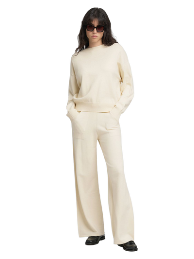 Crew-Neck Pullover With Wide Sleeves