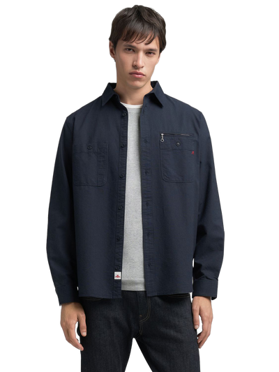 Oxford Cotton Shirt With Zipped Pocket