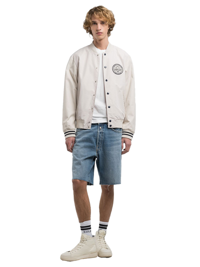 REGULAR-FIT VARSITY BOMBER JACKET