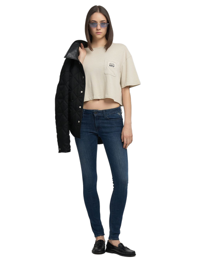 Cropped T-Shirt With Breast Pocket