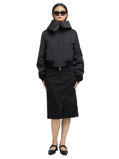 Cropped Jacket With Maxi Lapels