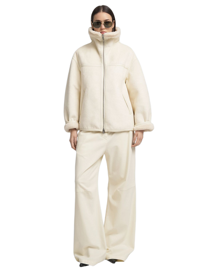 Jacket With Faux Shearling Lining