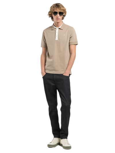 POLO-SHIRT WITH CONTRASTING PLACKET