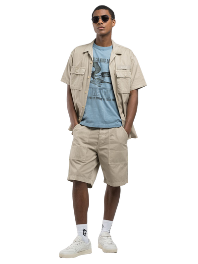 SHOT JERSEY T-SHIRT WITH PRINT