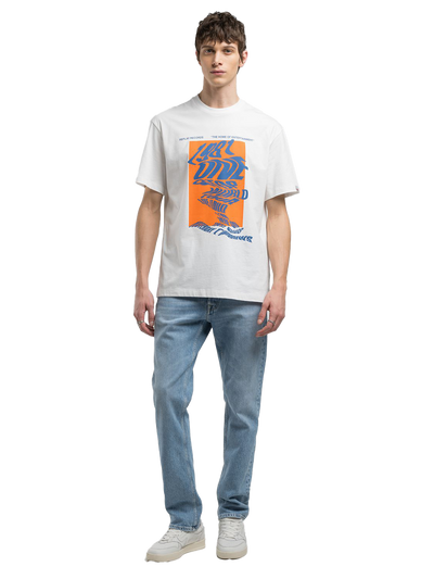 COTTON T-SHIRT WITH LETTERING PRINT