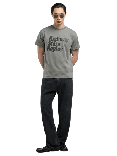 CREW-NECK T-SHIRT WITH LETTERING PRINT