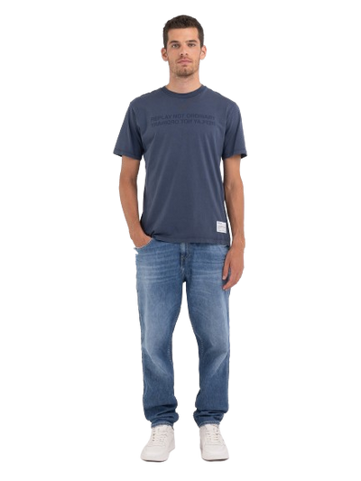 Crewneck Jersey T-Shirt With Print