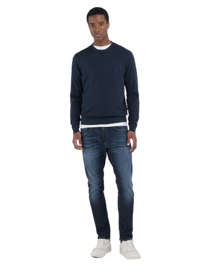 Cotton-Blend Crew-Neck Pullover