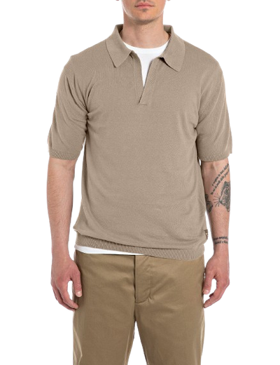 Replay Sartoriale Sweater With Polo Collar