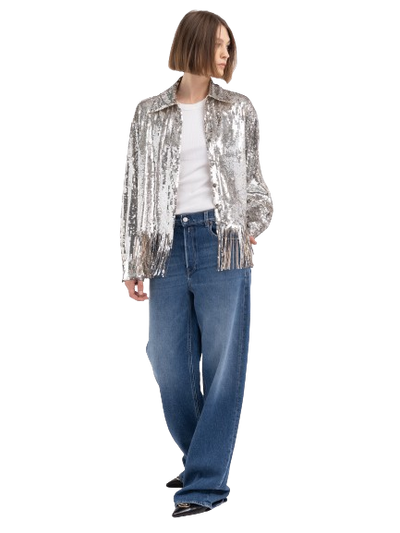 W Sequins Shirt With Fringes