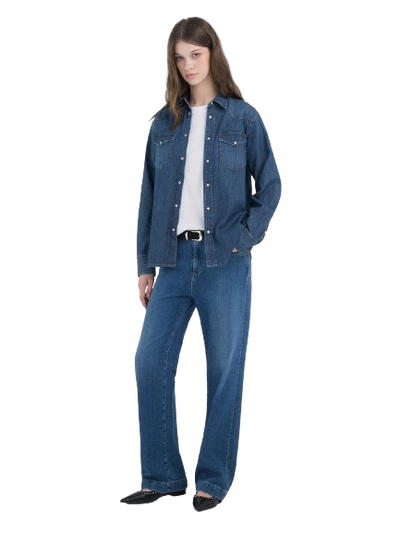 Oversized Western Denim Shirt
