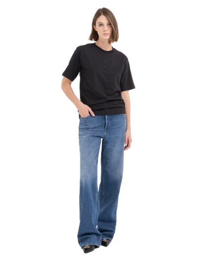 W Jersey T-Shirt With Glitter Logo