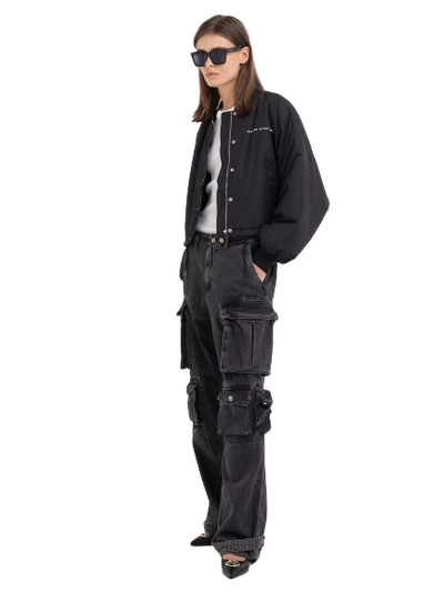 W Cropped Bomber Jacket In Nylon