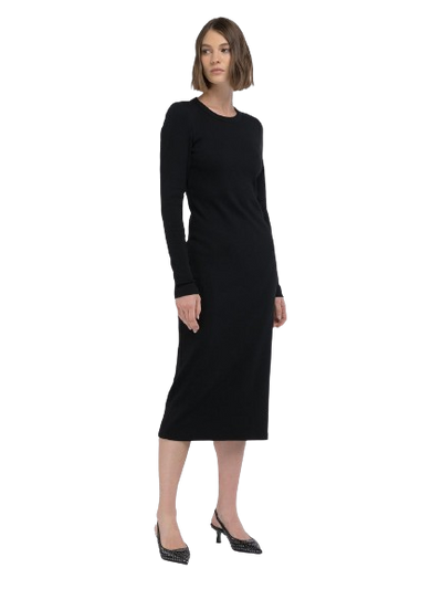 Ribbed Slim-Fit Midi Dress