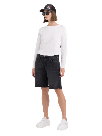 W Regular Fit Bermuda Shorts In Black Denim