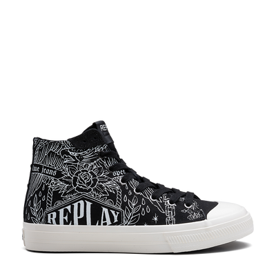Men'S Snap Bandana Lace Up Sneakers Mid