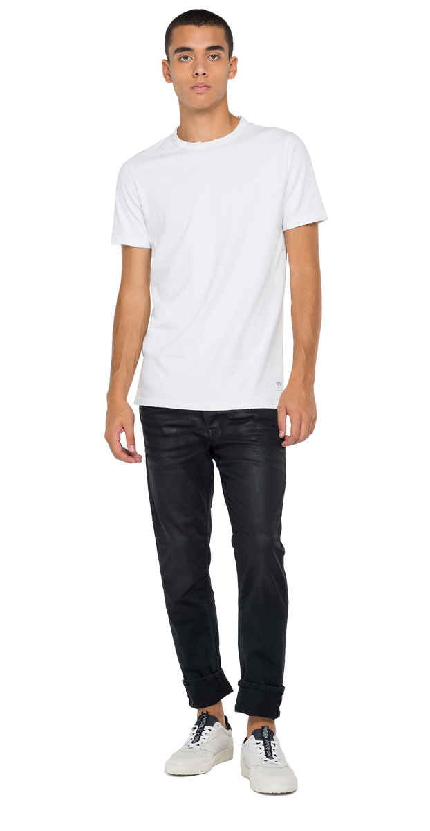Replay-Aged-Crewneck-T-Shirt-White-M3405-.000.23112P-001 – Replay Jeans UAE