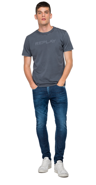 Replay-T-Shirt-In-Organic-Cotton-Jersey-Smoke-Grey-M3488-.000.23178G-590