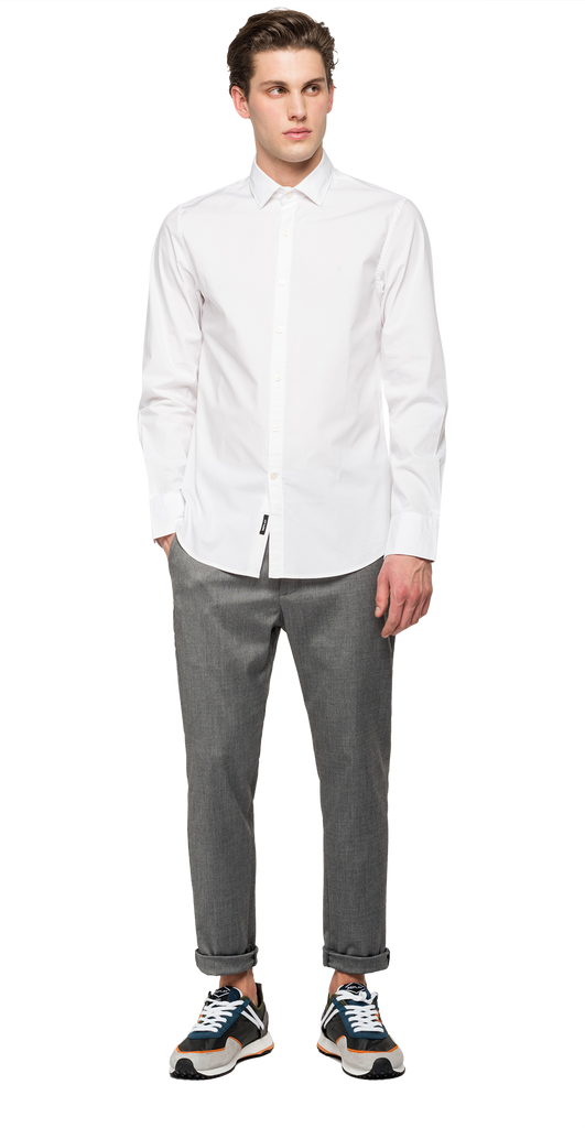 Rowdy pc denim shirt top