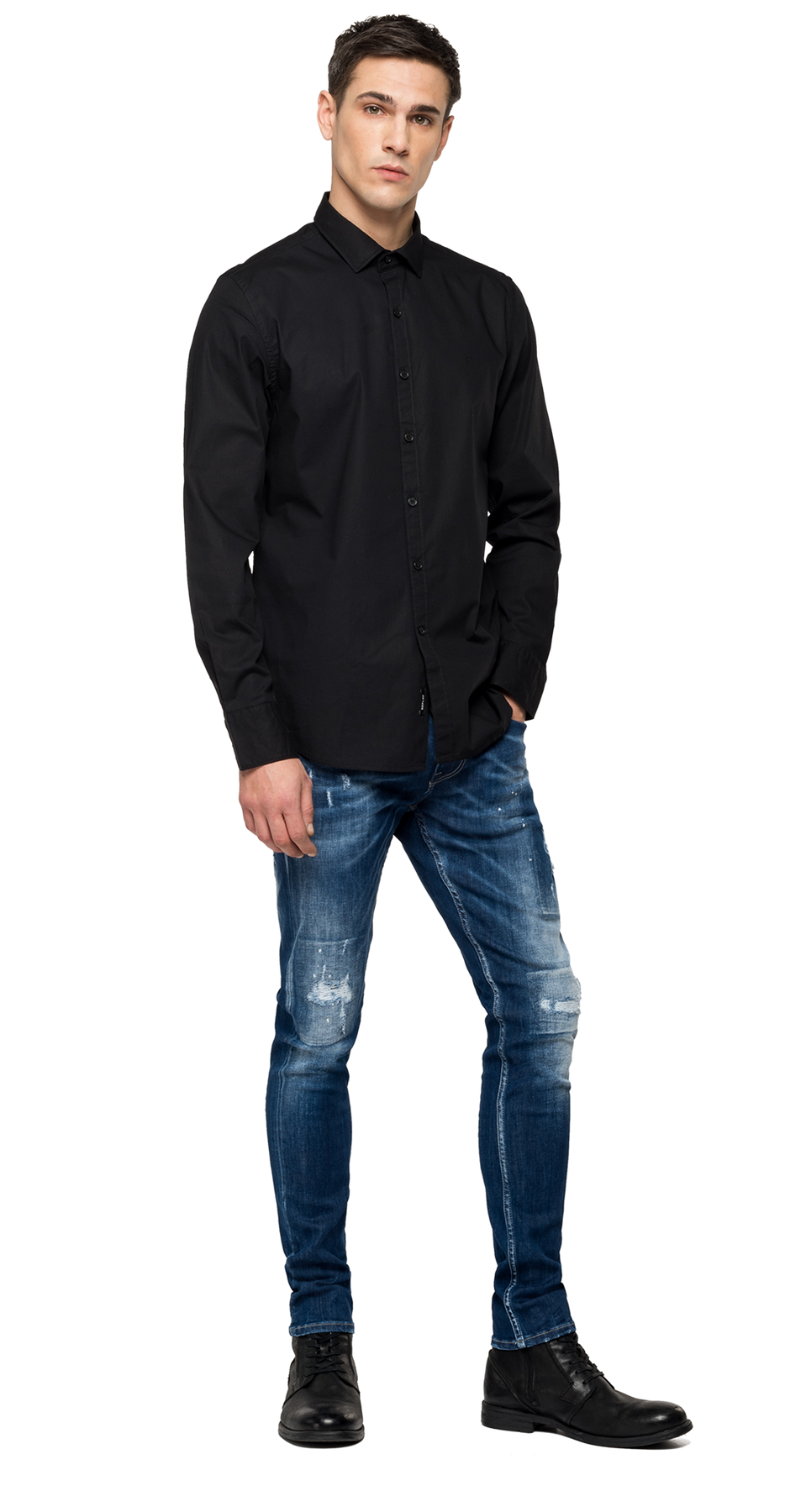 Denim t shirts for mens discount