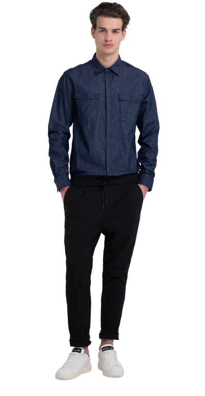 RED CAST INDIGO DENIM SHIRT