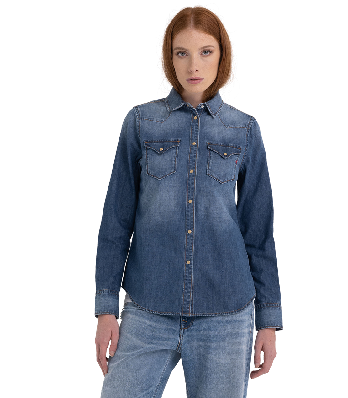 Womens denim shop western shirt