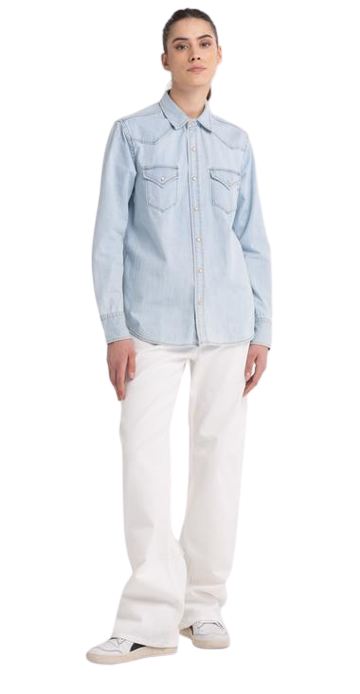 Boy Fit Western Shirt In Denim