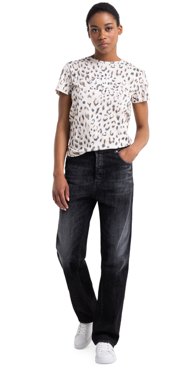 JERSEY T-SHIRT WITH ANIMALIER PRINT