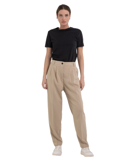 Carrot Fit Trousers In Twill