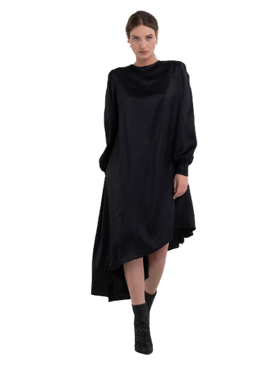 Asymmetric Dress In Viscose Satin